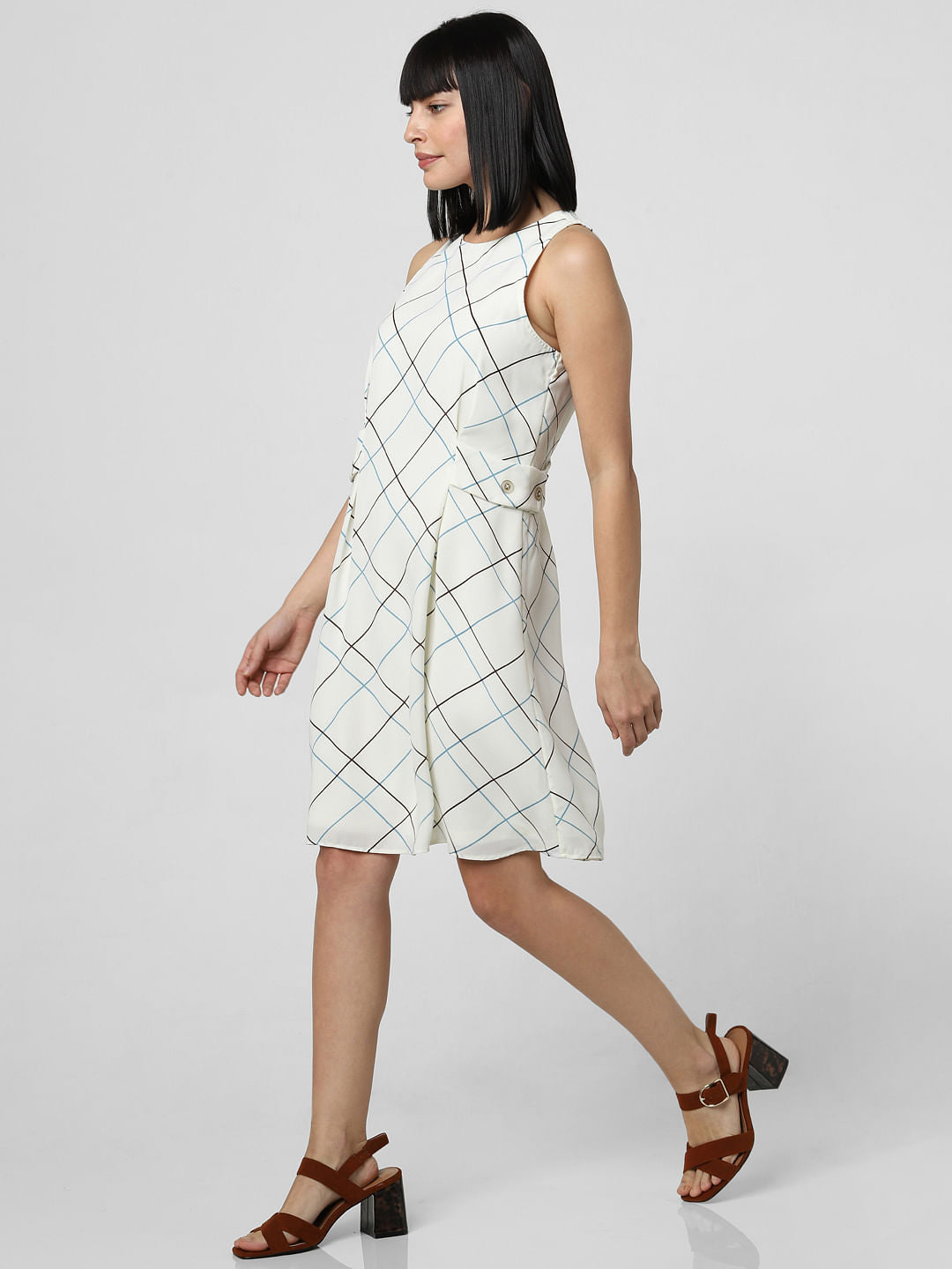 White All Over Print Shift Dress
