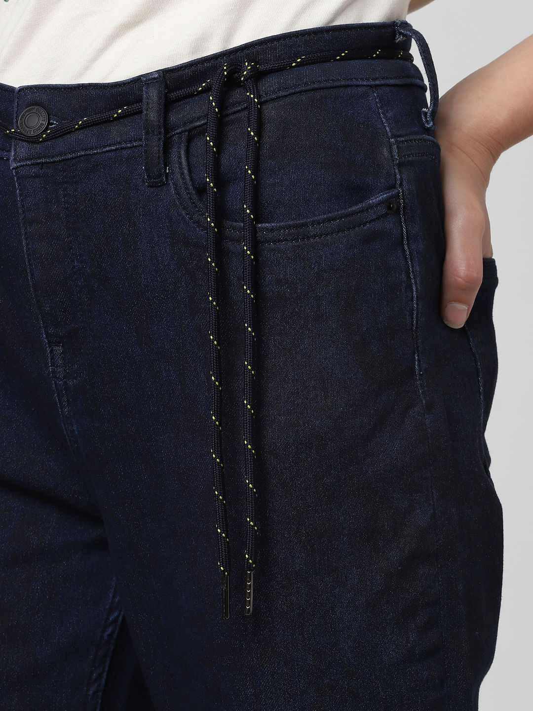 Dark Blue High Rise Joggers