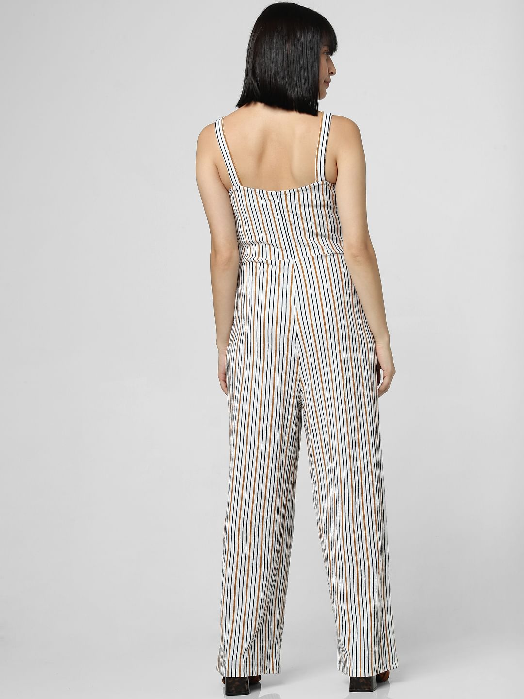 White Striped Jumpsuit