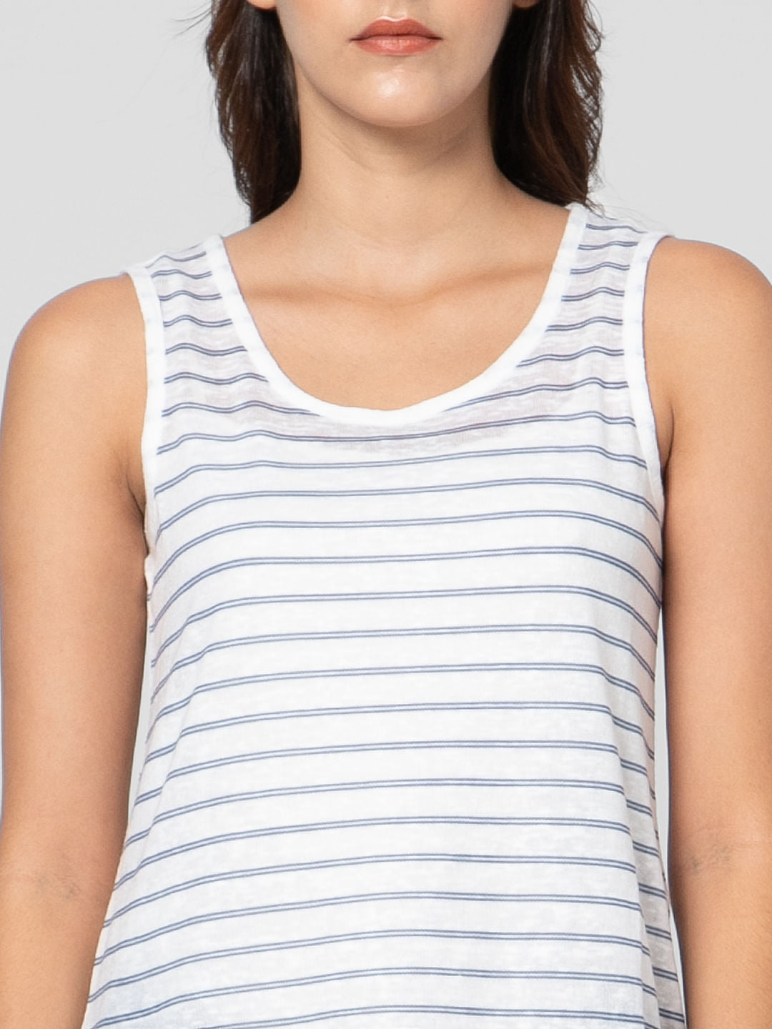 White Striped Top