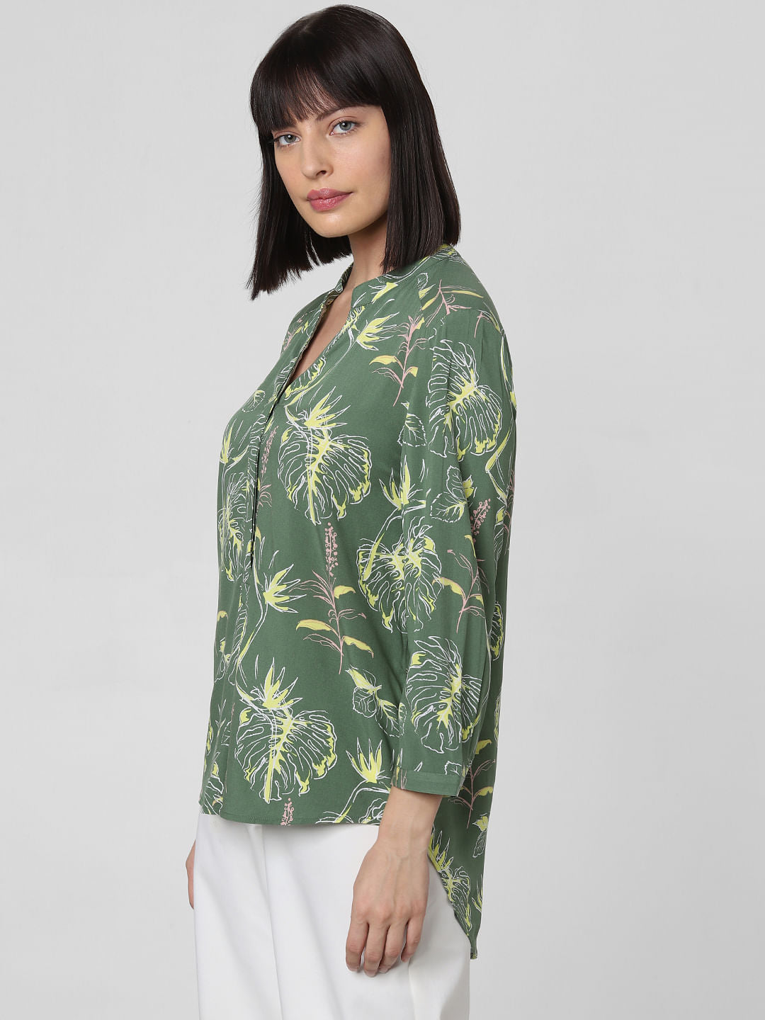 Green All Over Print Top