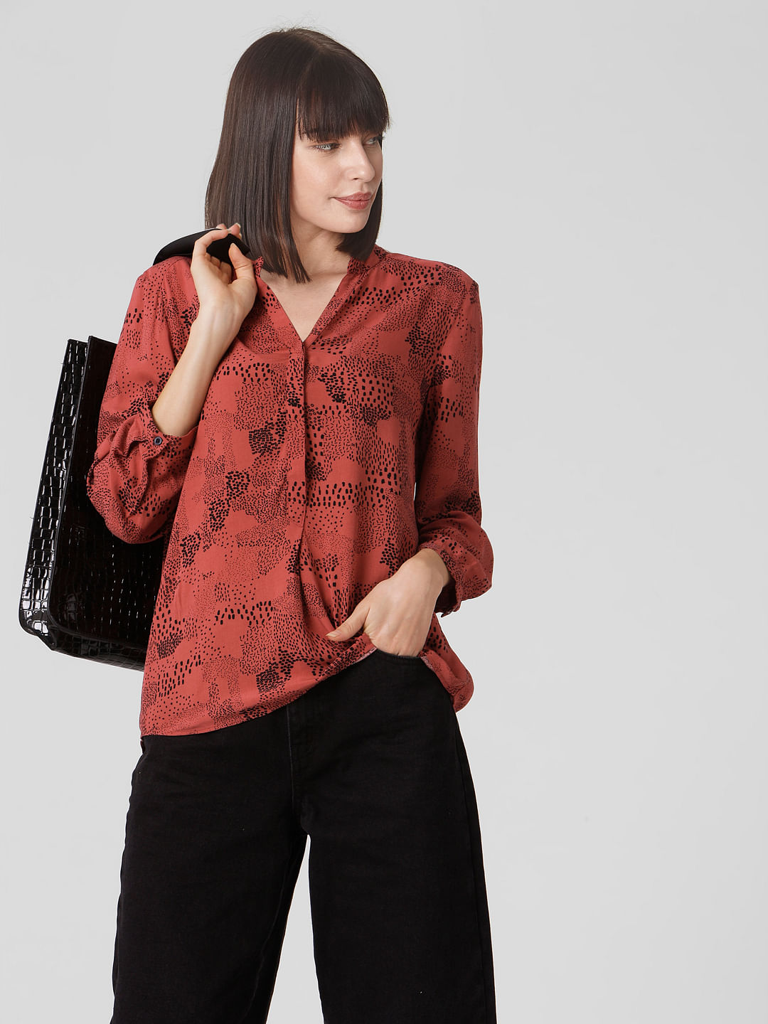 Rust All Over Print Top