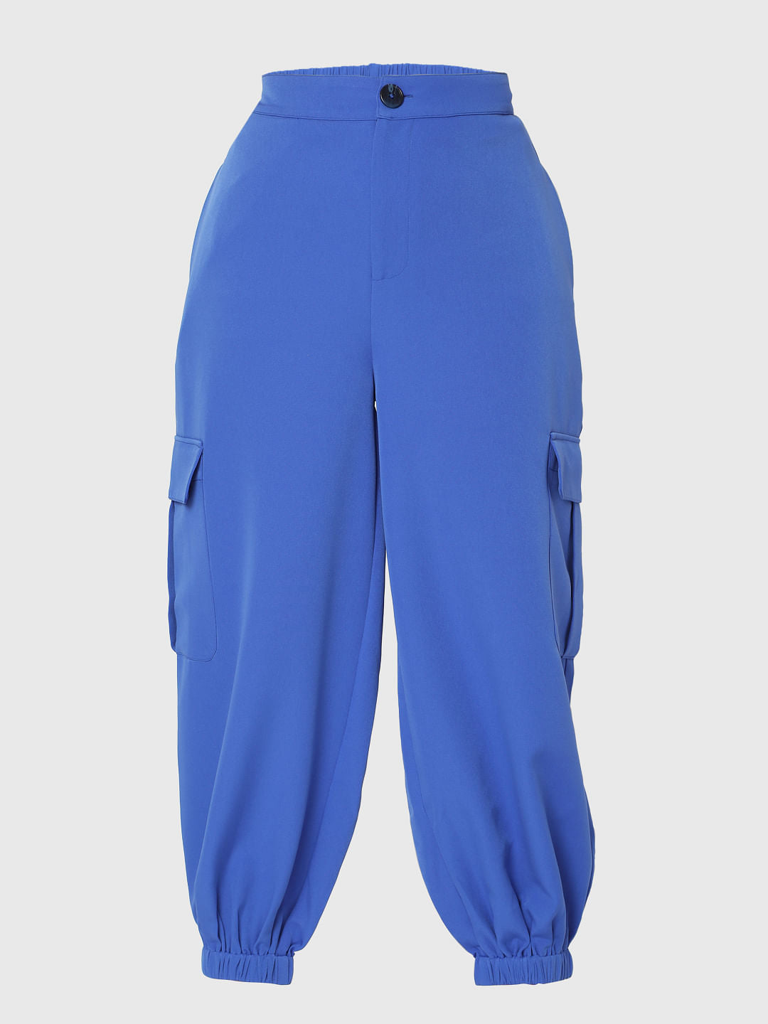 Blue High Rise Jogger Pants