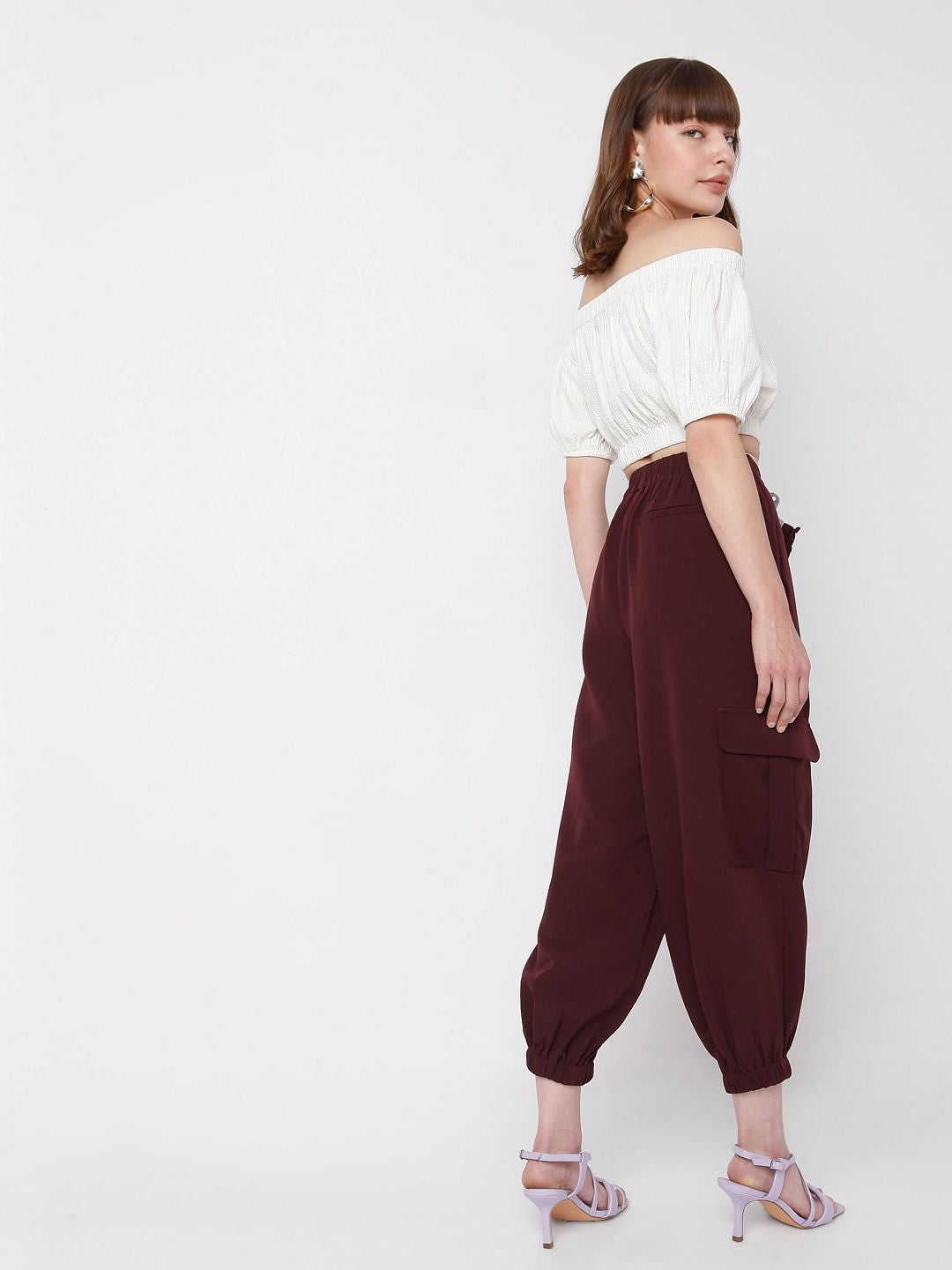 Maroon Baggy Pants