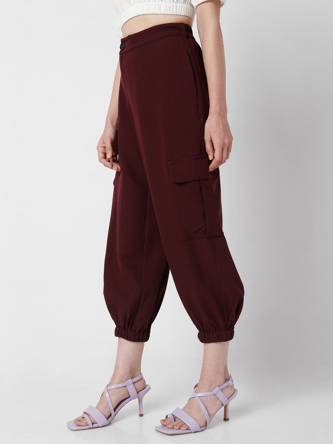 Maroon Baggy Pants