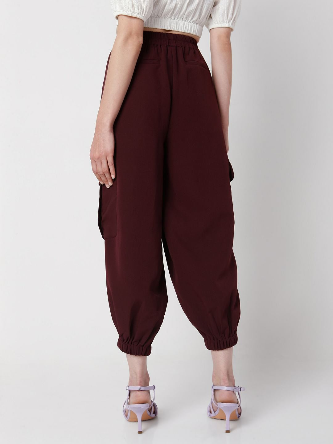 Maroon Baggy Pants