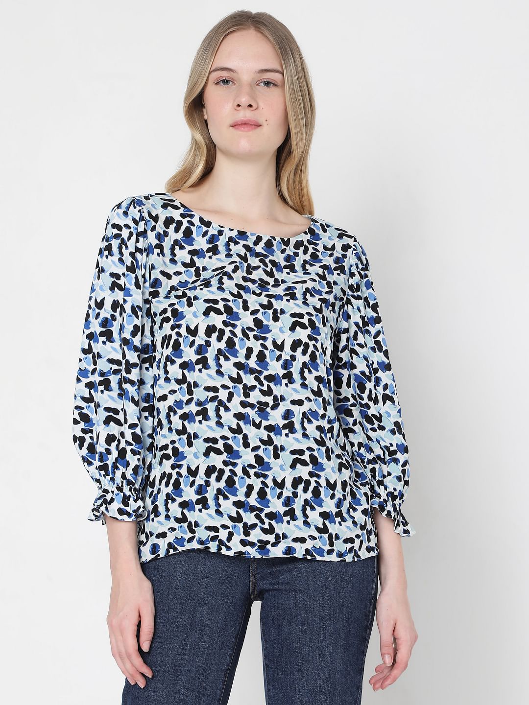 Blue Printed Top