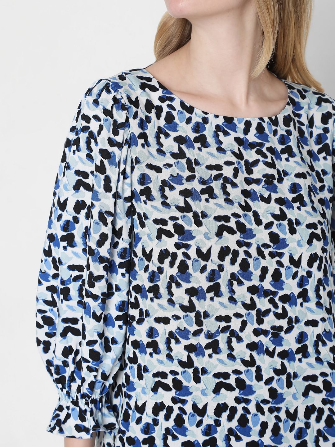 Blue Printed Top