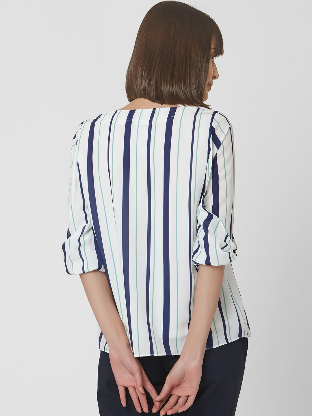 White Striped Top