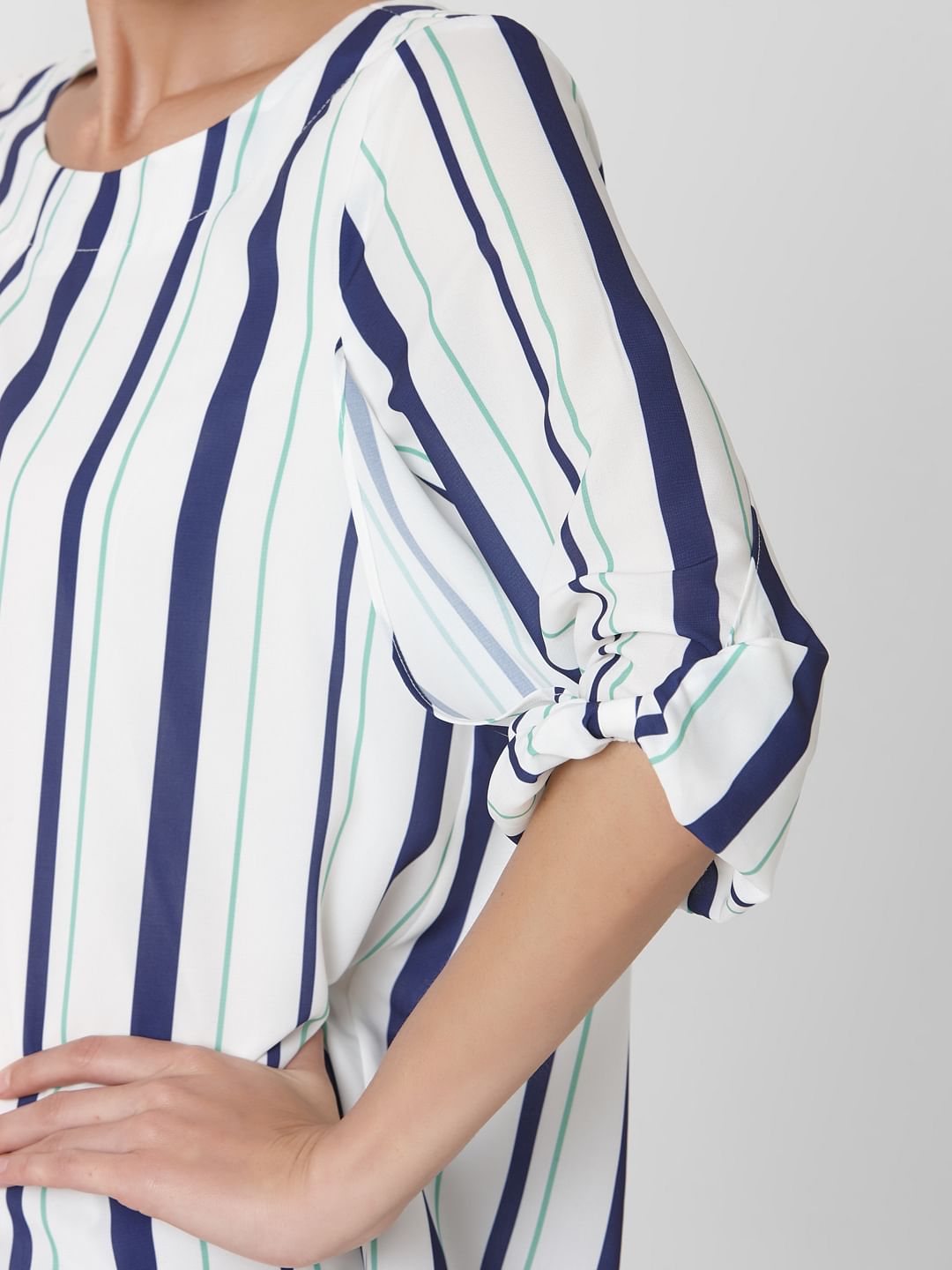 White Striped Top