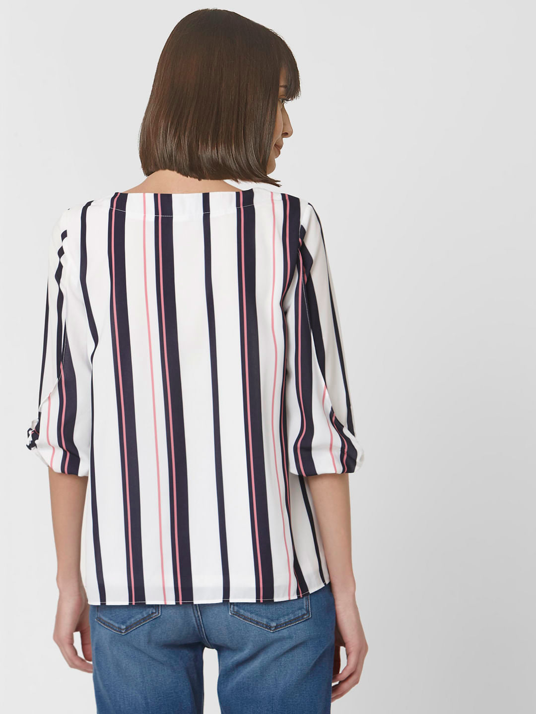 White Striped Top