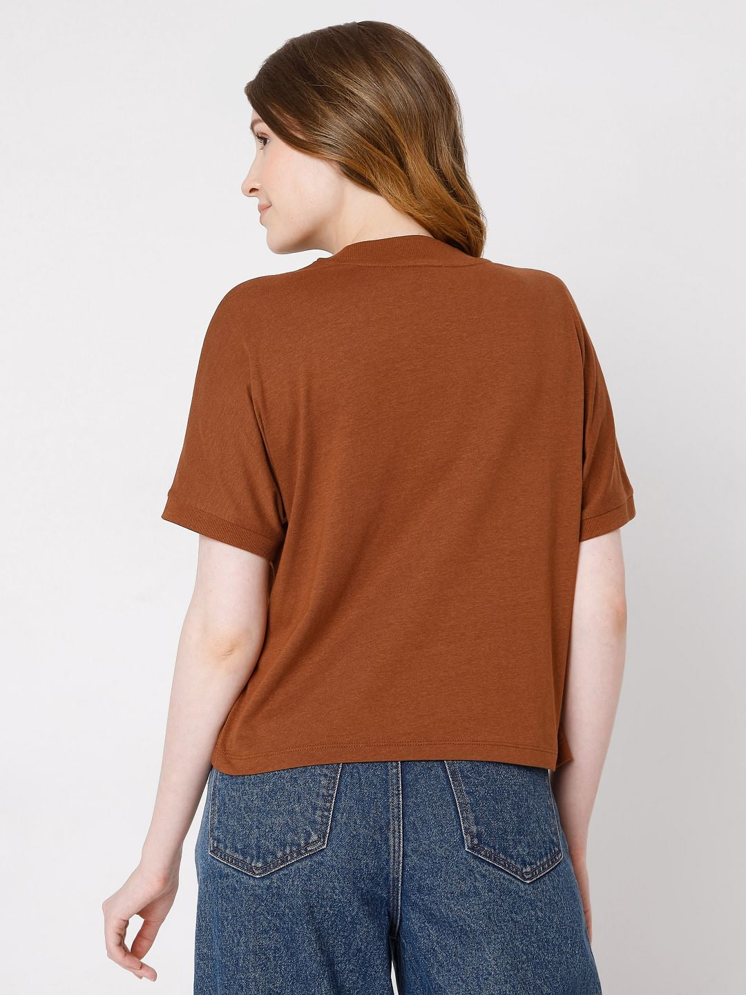 Brown Solid T-Shirt