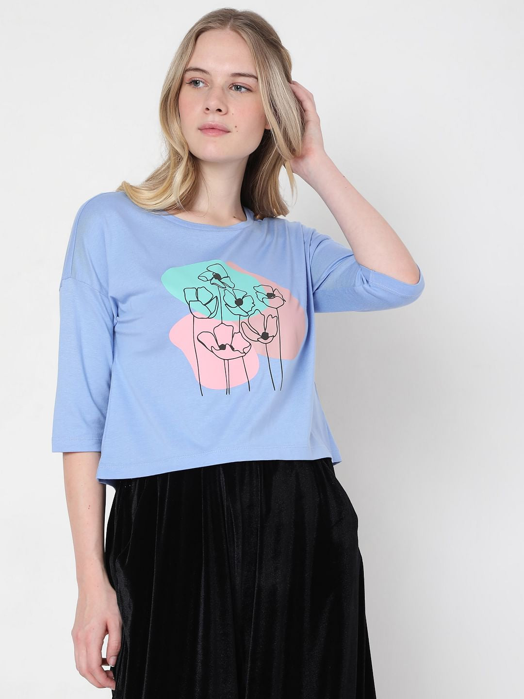 Blue Graphic Print T-Shirt