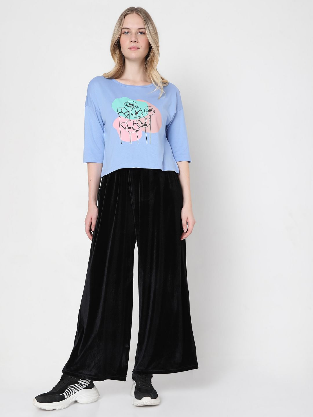 Blue Graphic Print T-Shirt