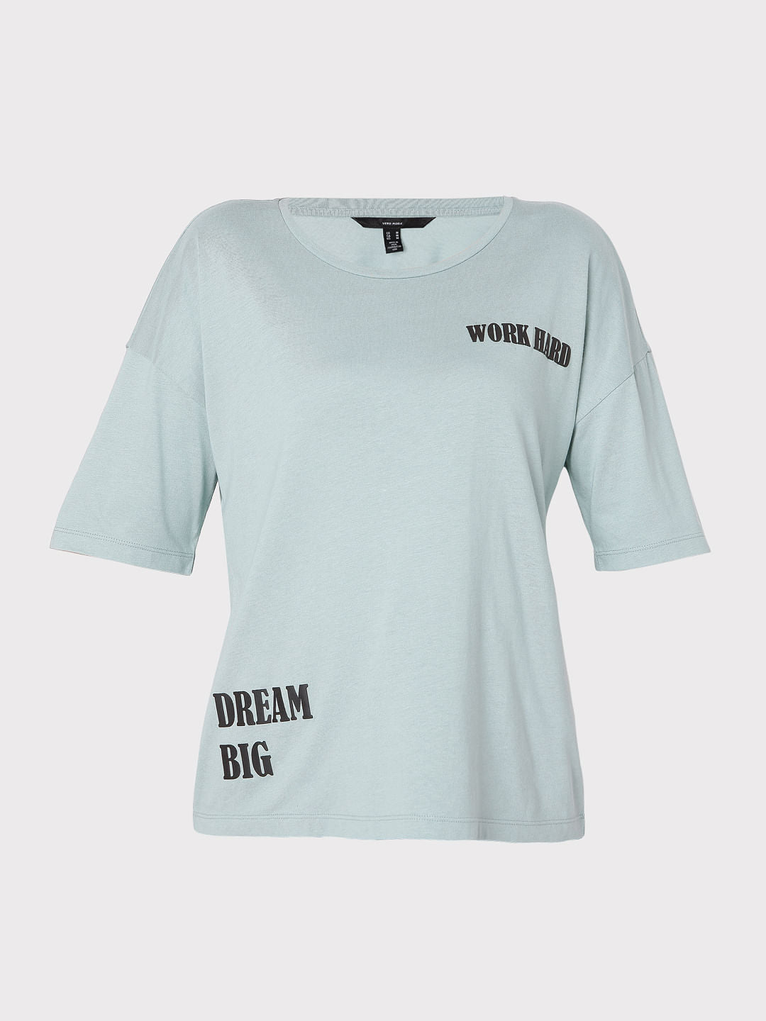 Green Text Print T-Shirt