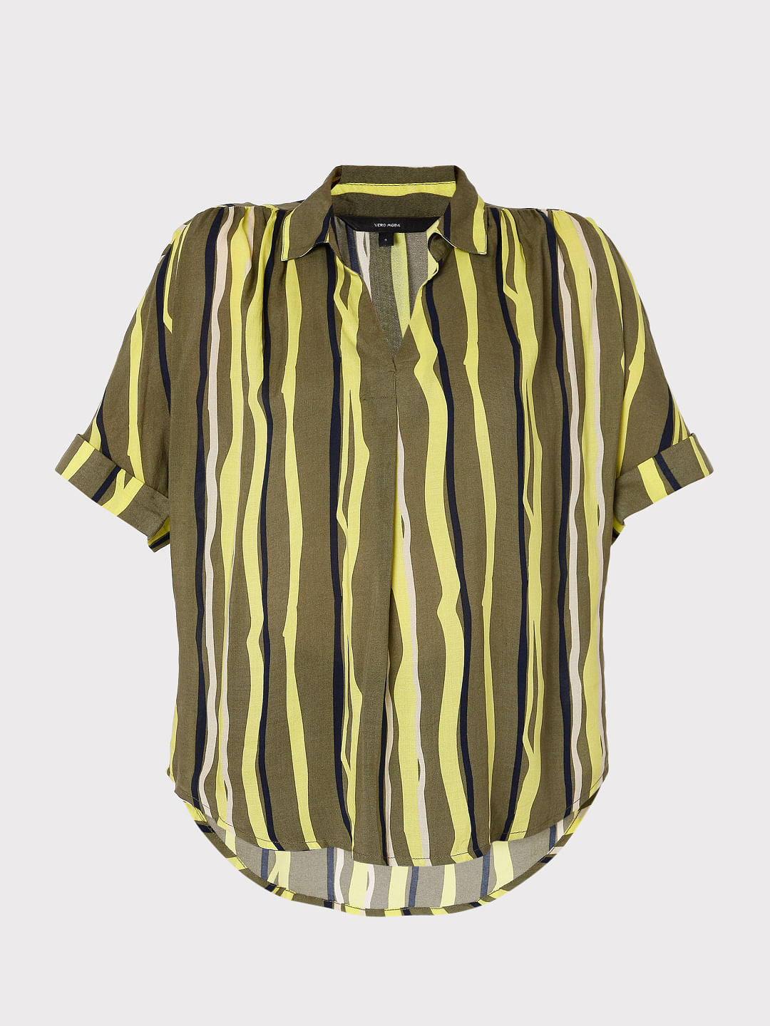Green Vertical Stripe Top
