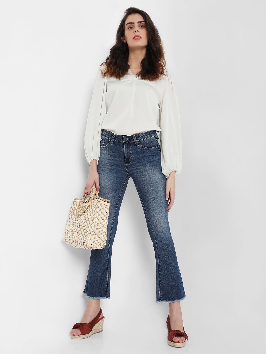Black Mid Rise Bootcut Jeans