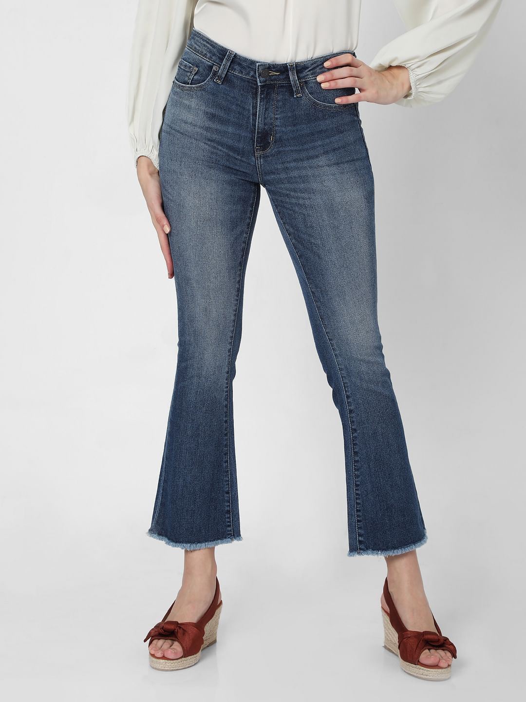Black Mid Rise Bootcut Jeans