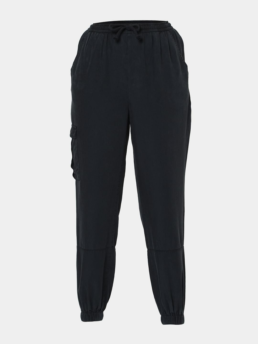 Blue Mid Rise Pants