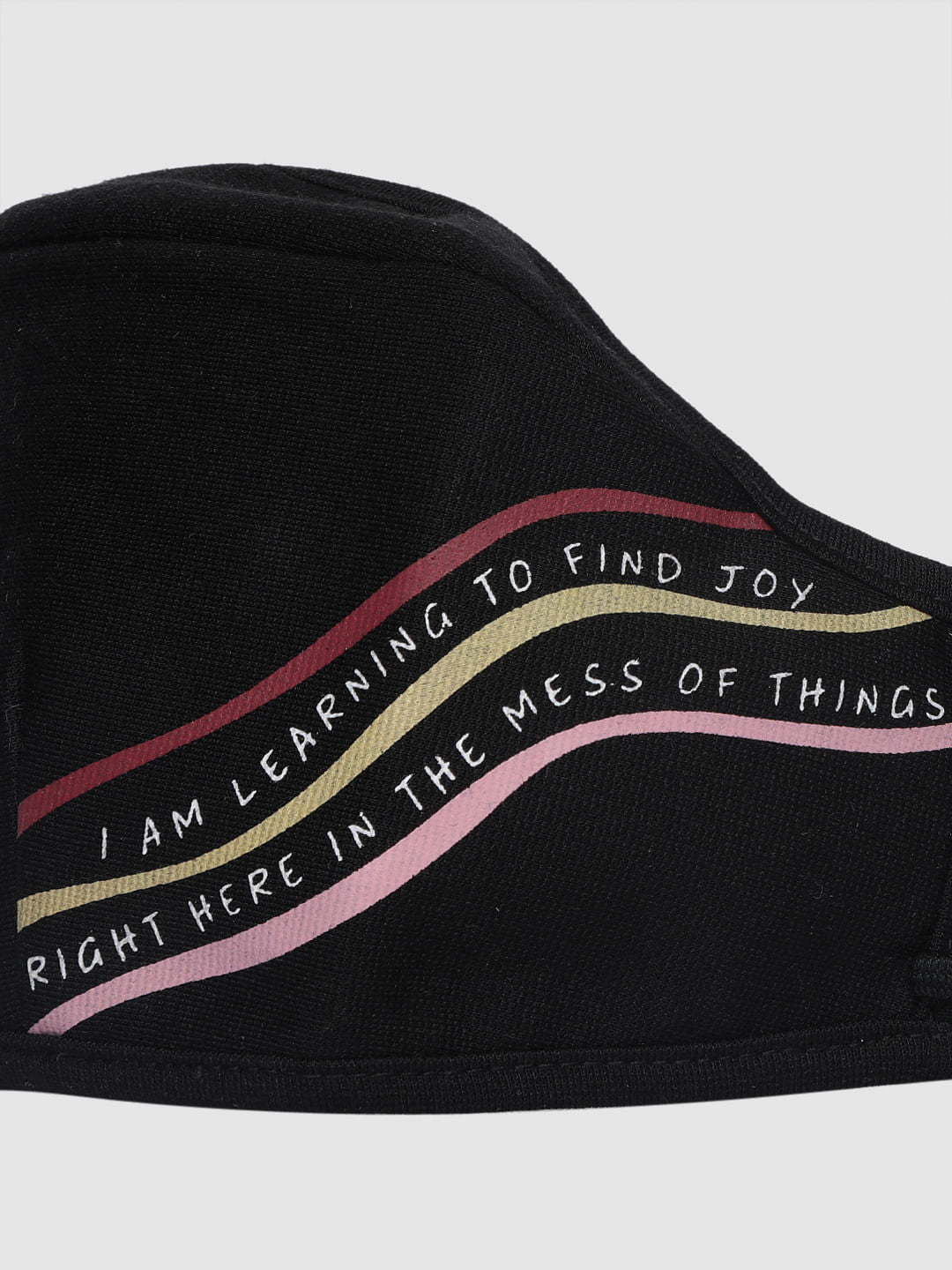 Pack Of 2 Quote Print Knit 3Ply Anti-Bacterial Mask