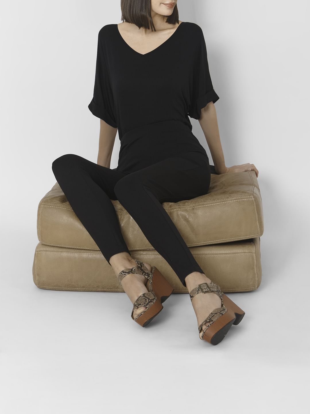 Black High Rise Skinny Fit Leggings