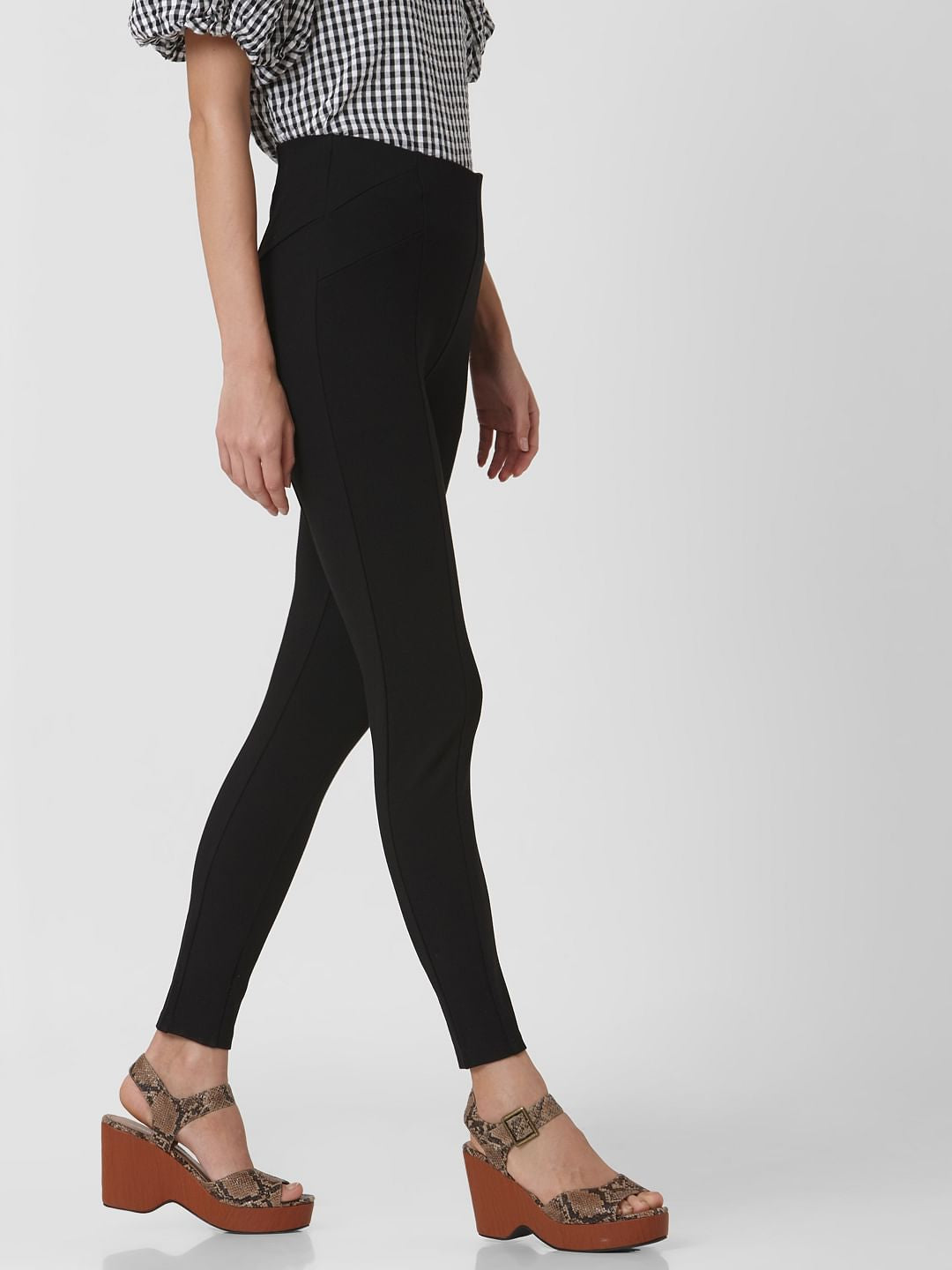 Black High Rise Skinny Fit Leggings