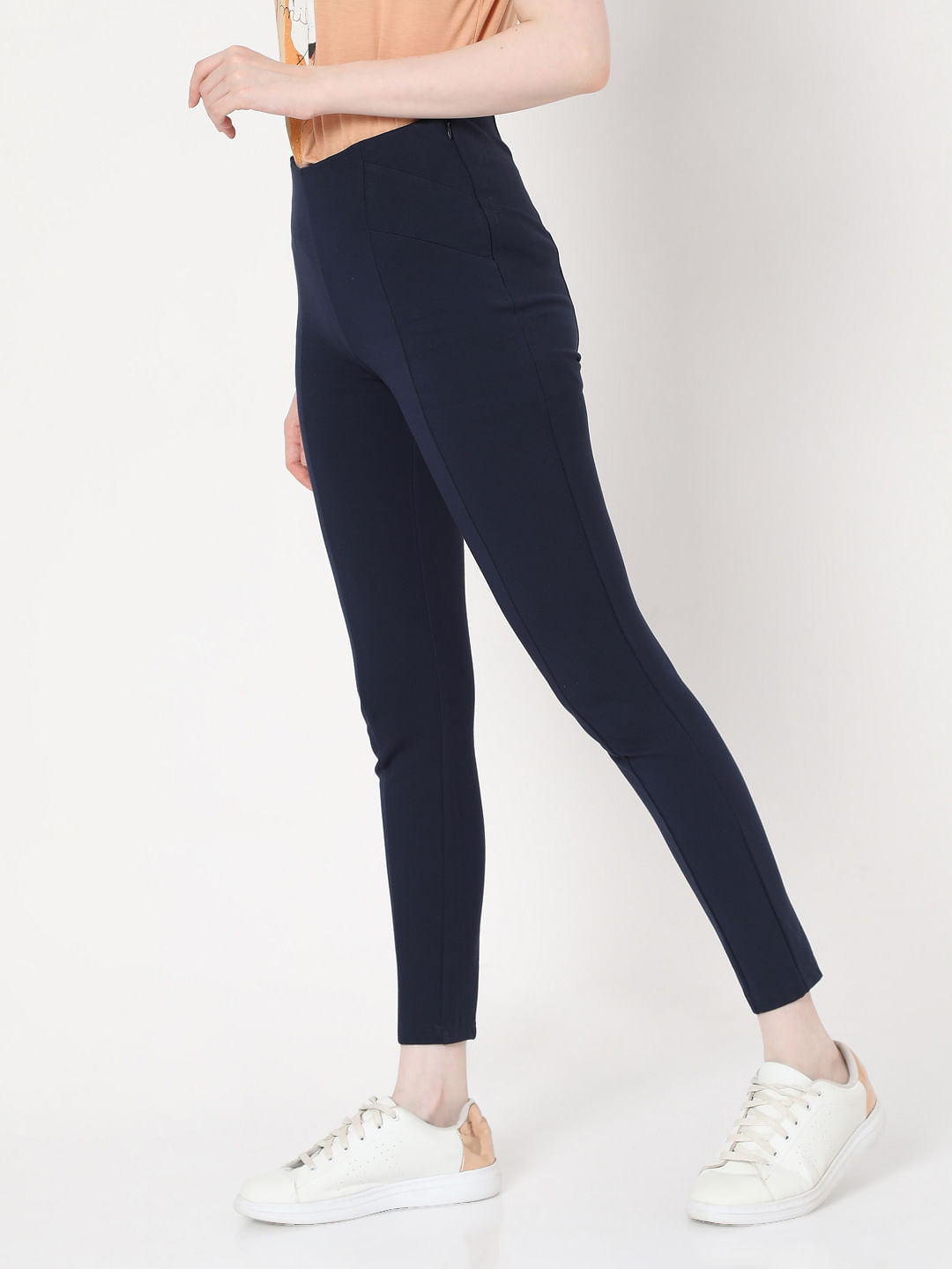 Navy Blue High Rise Leggings