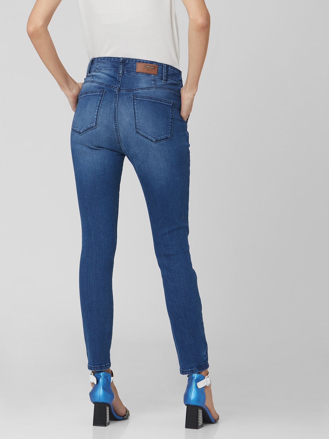 Blue High Rise Skinny Jeans