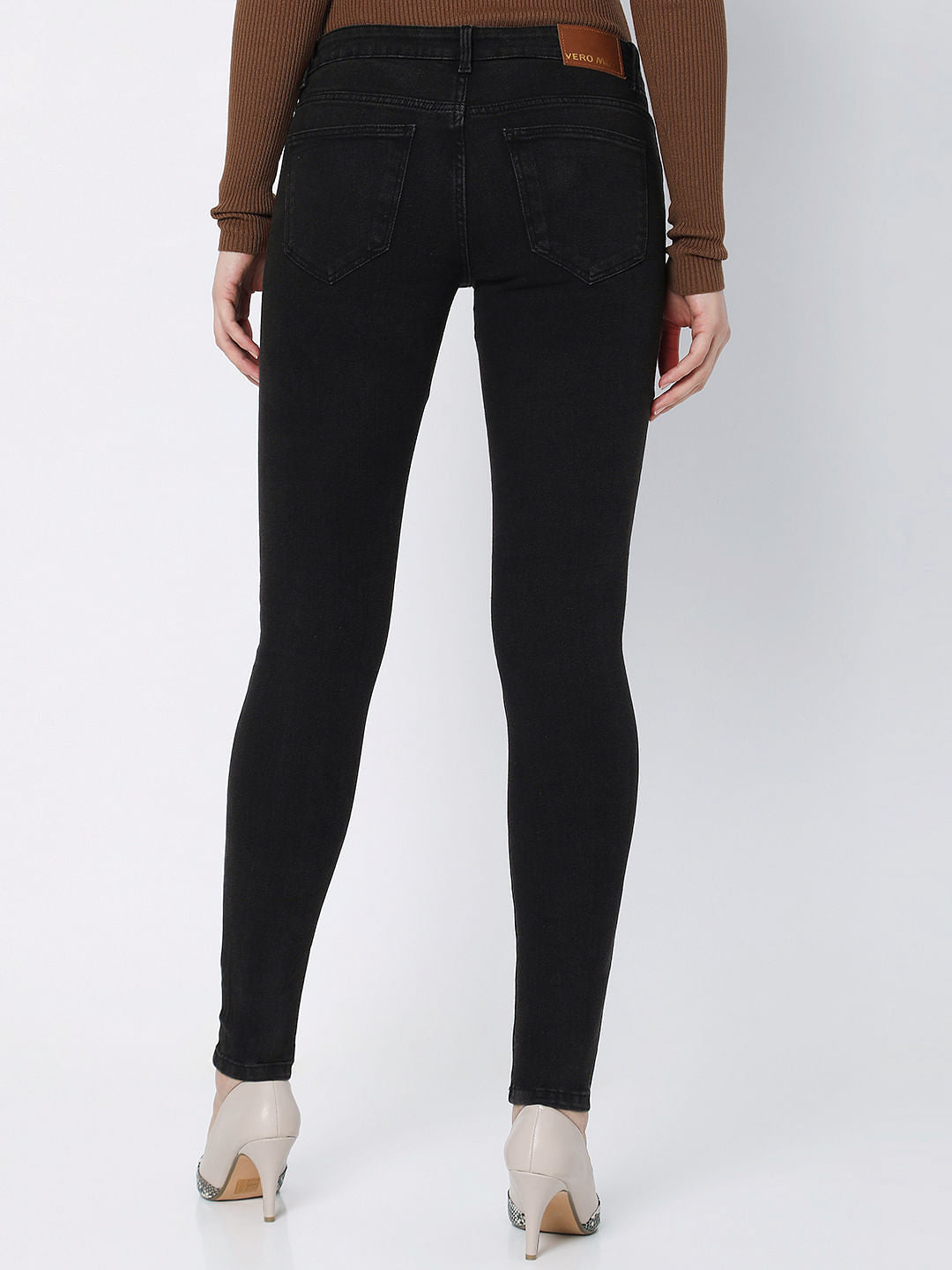 Dark Grey Low Rise Wendy Skinny Jeans