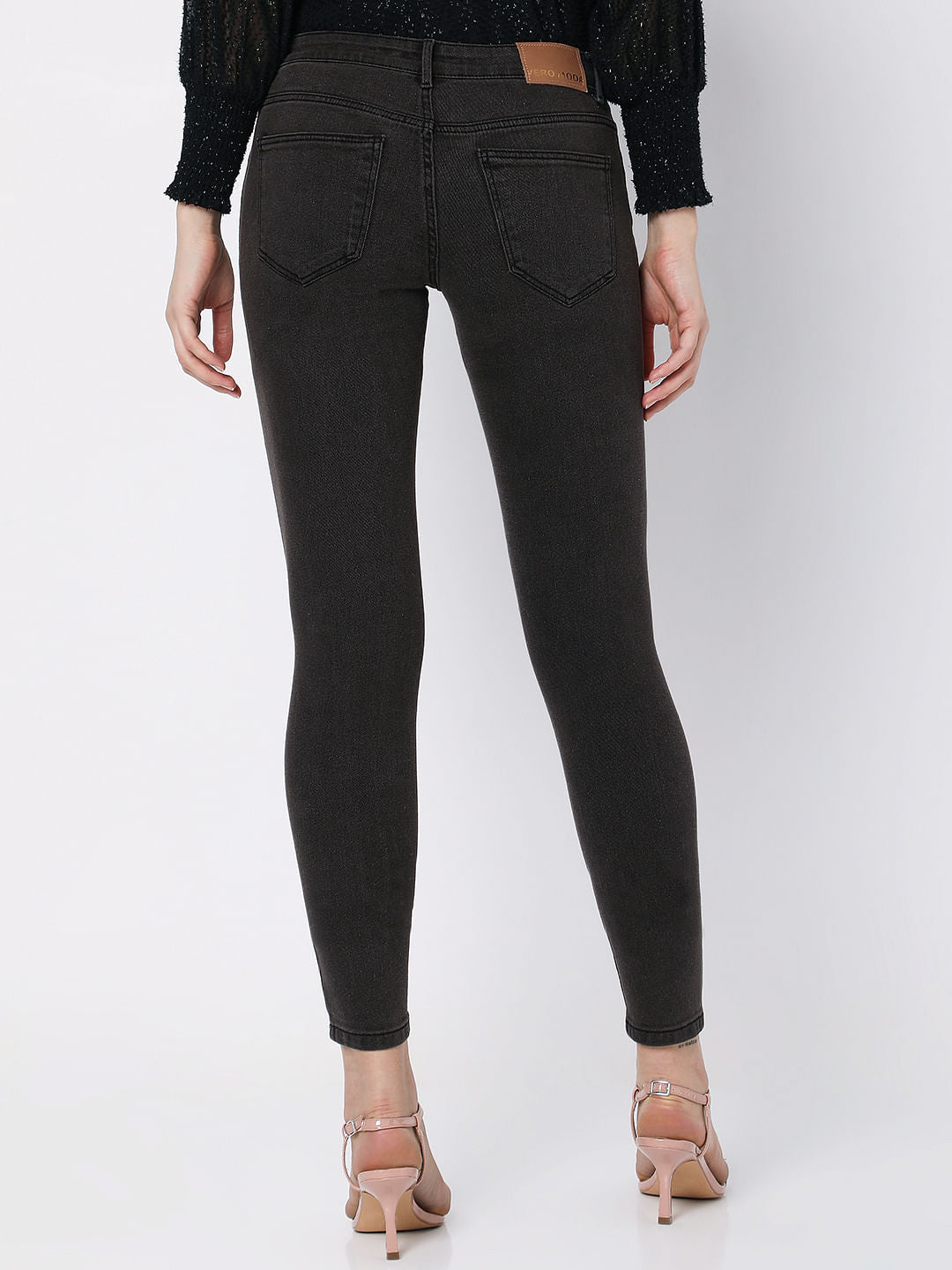 Grey Low Rise Wendy Skinny Jeans