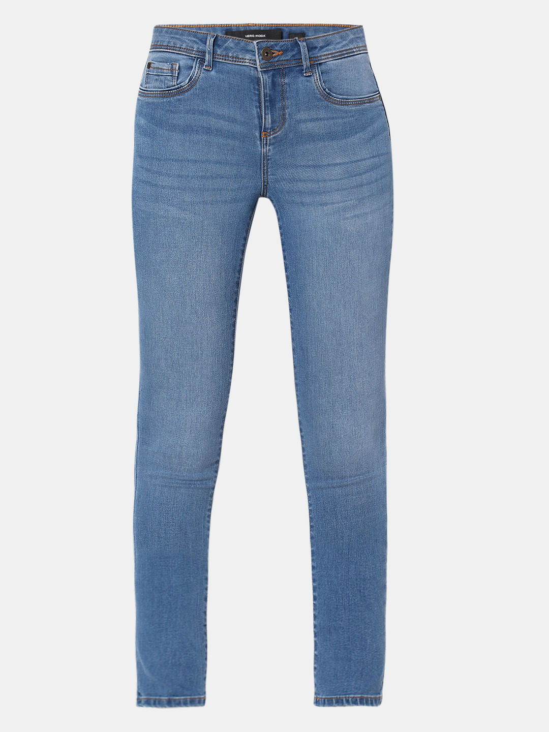 Blue Mid Rise Wendy Skinny Jeans