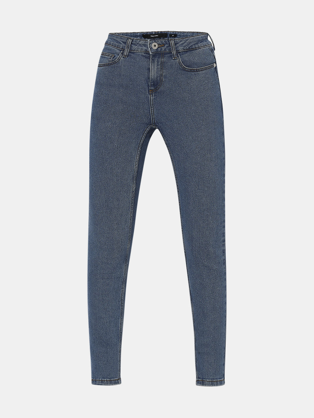 Blue Mid Rise Wendy Skinny Fit Jeans