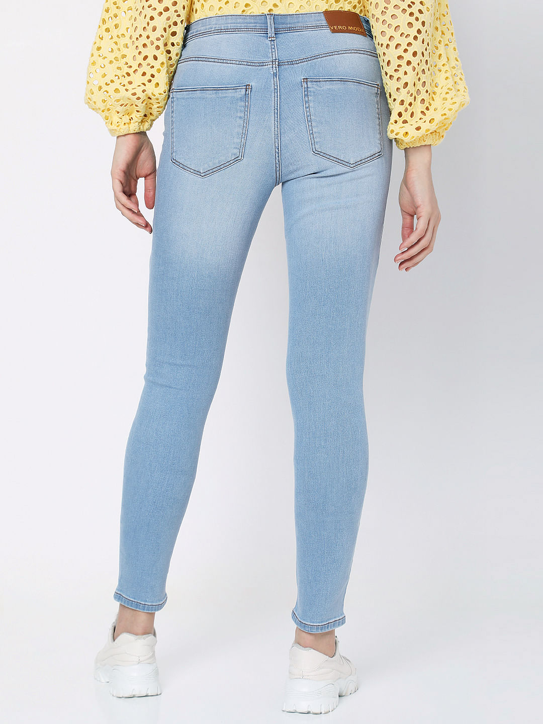 Light Blue Mid Rise Wendy Skinny Jeans