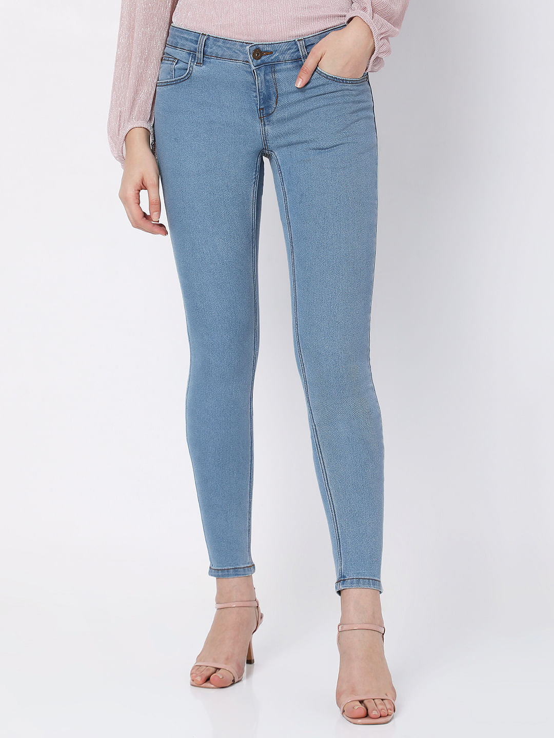 Light Blue Low Rise Wendy Skinny Jeans