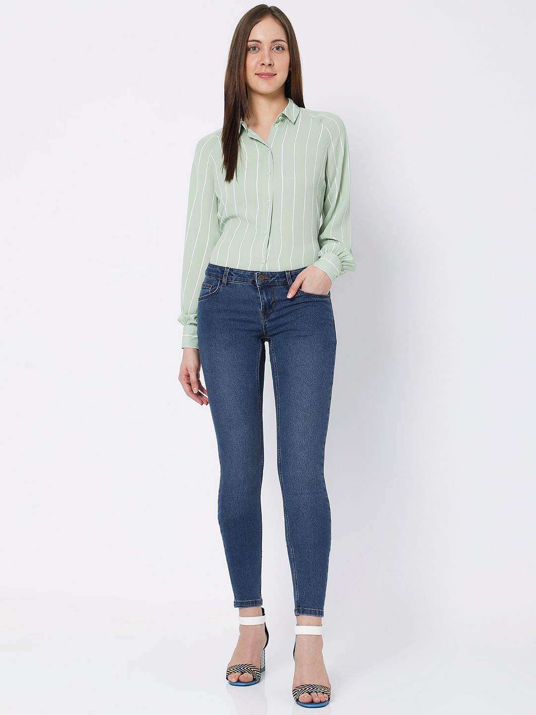 Blue Low Rise Wendy Skinny Jeans