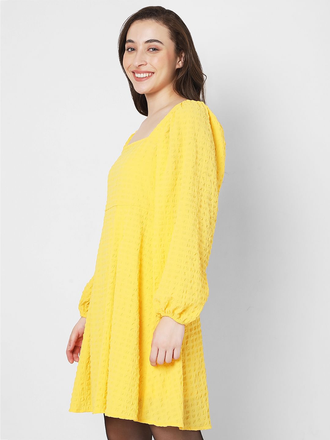 Yellow Fit & Flare Dress