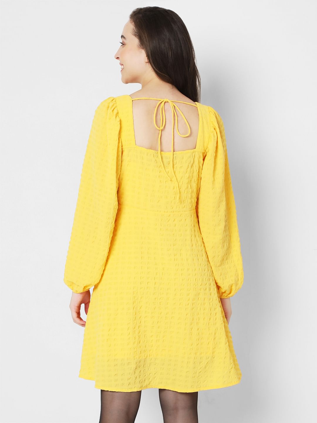 Yellow Fit & Flare Dress