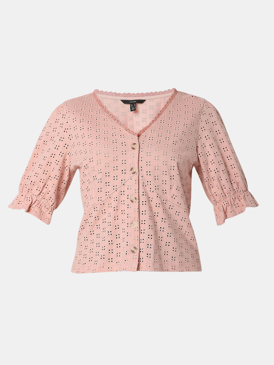 Pink Schiffli Top