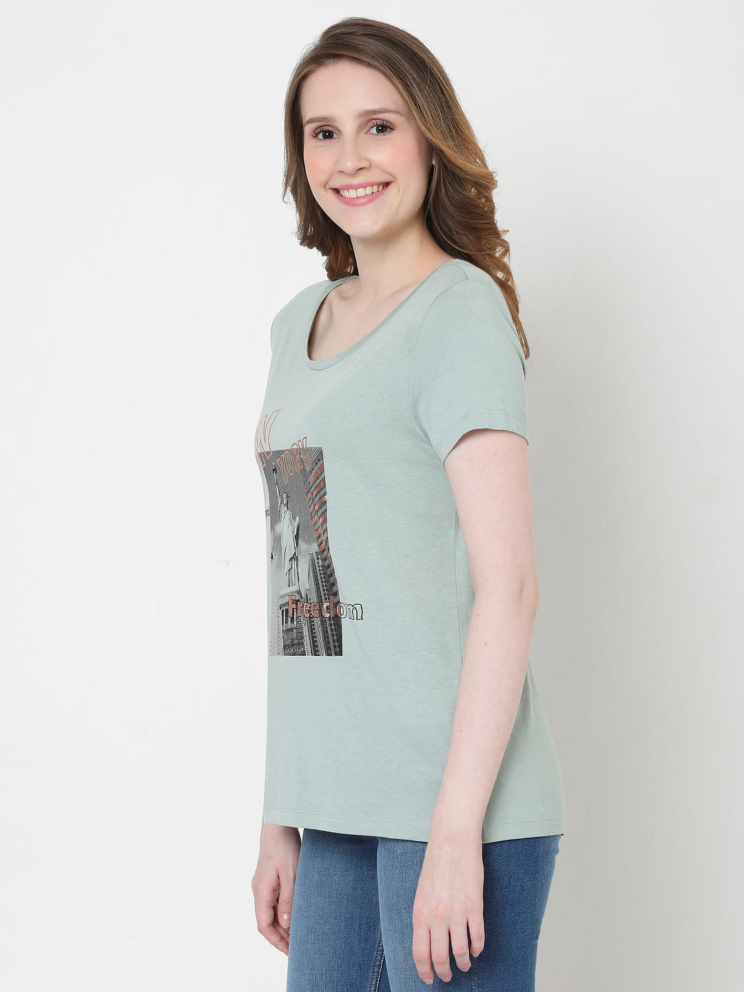 Green Graphic Print T-Shirt