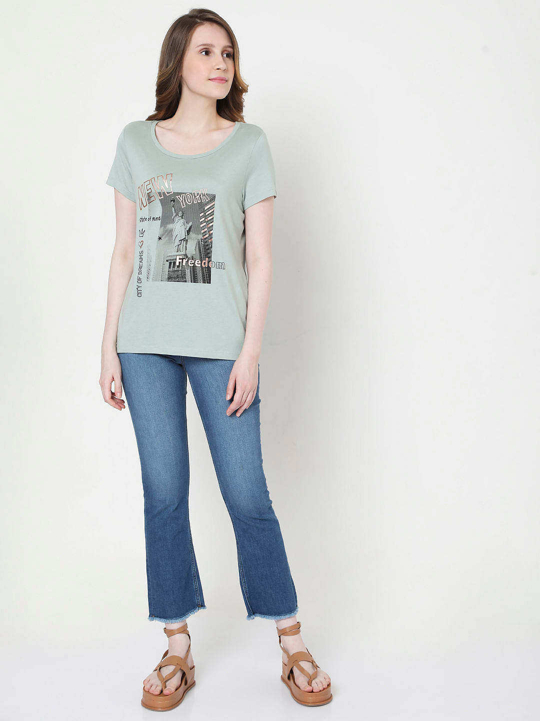 Green Graphic Print T-Shirt