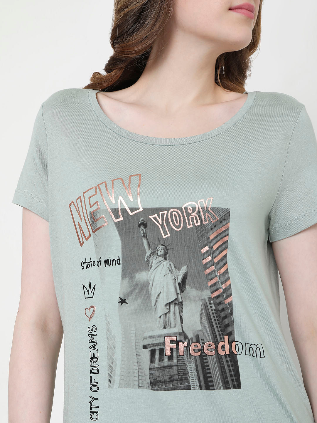 Green Graphic Print T-Shirt