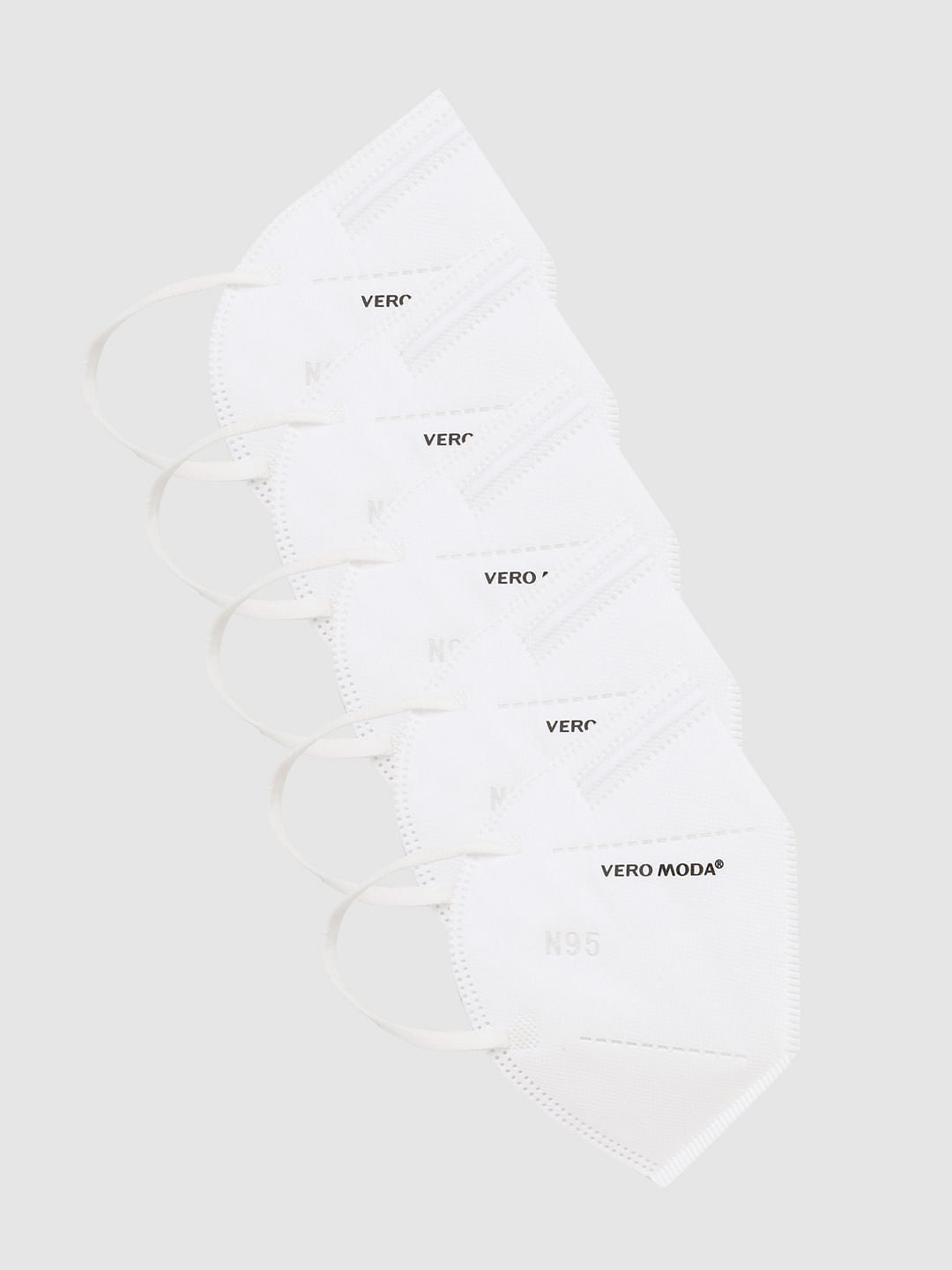Pack Of 5 White N95 5Ply Anti-Bacterial Mask