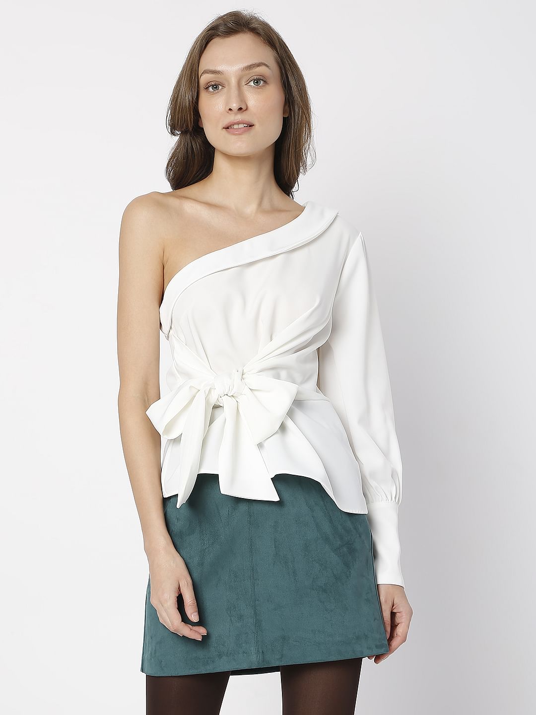 White One-Shoulder Top