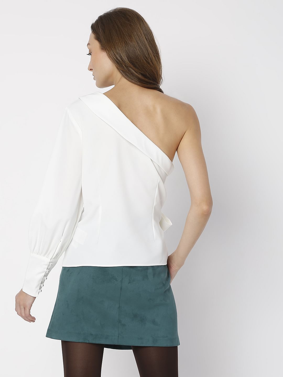White One-Shoulder Top