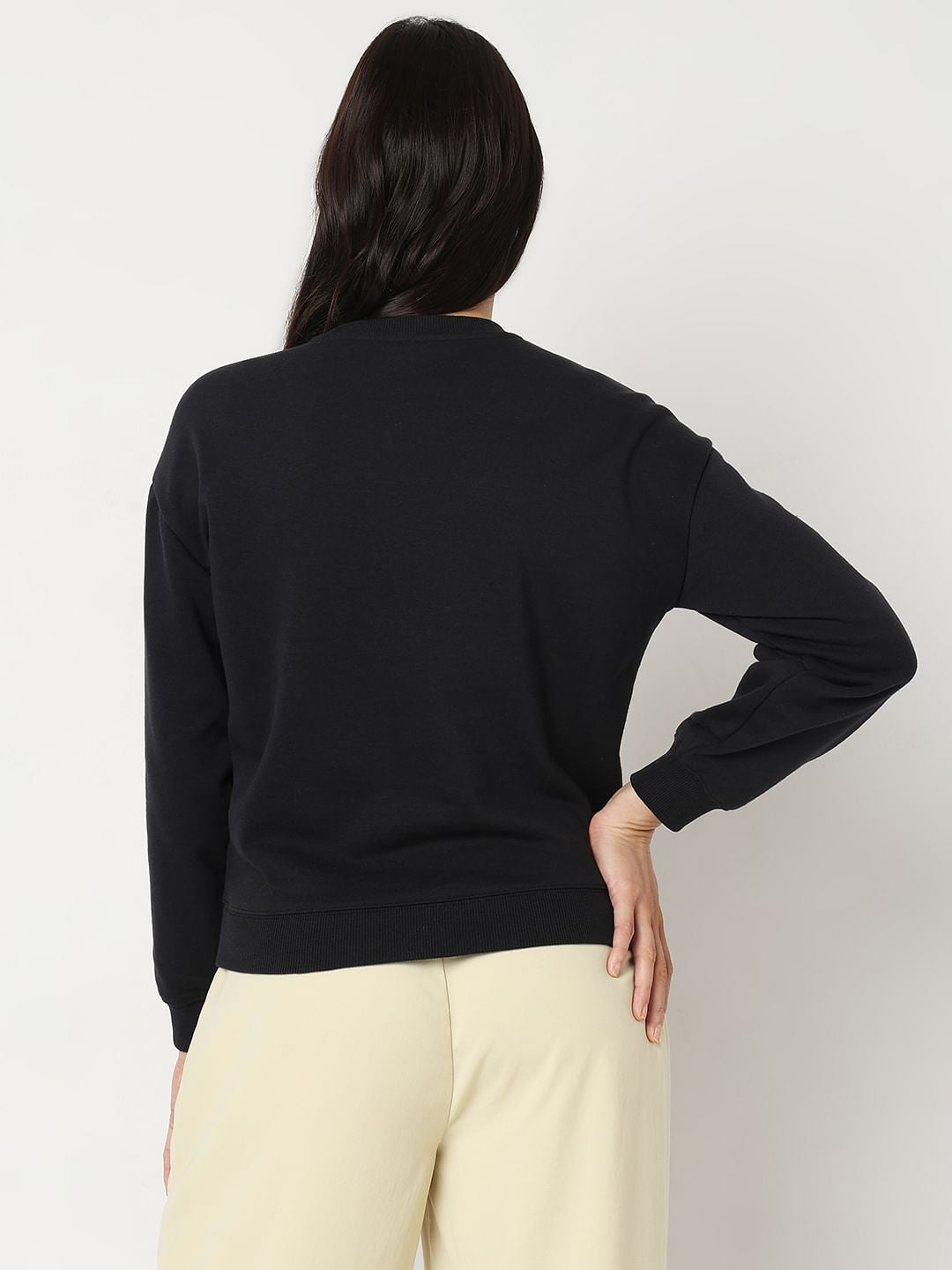 Black Graphic Printed Sweatshirt