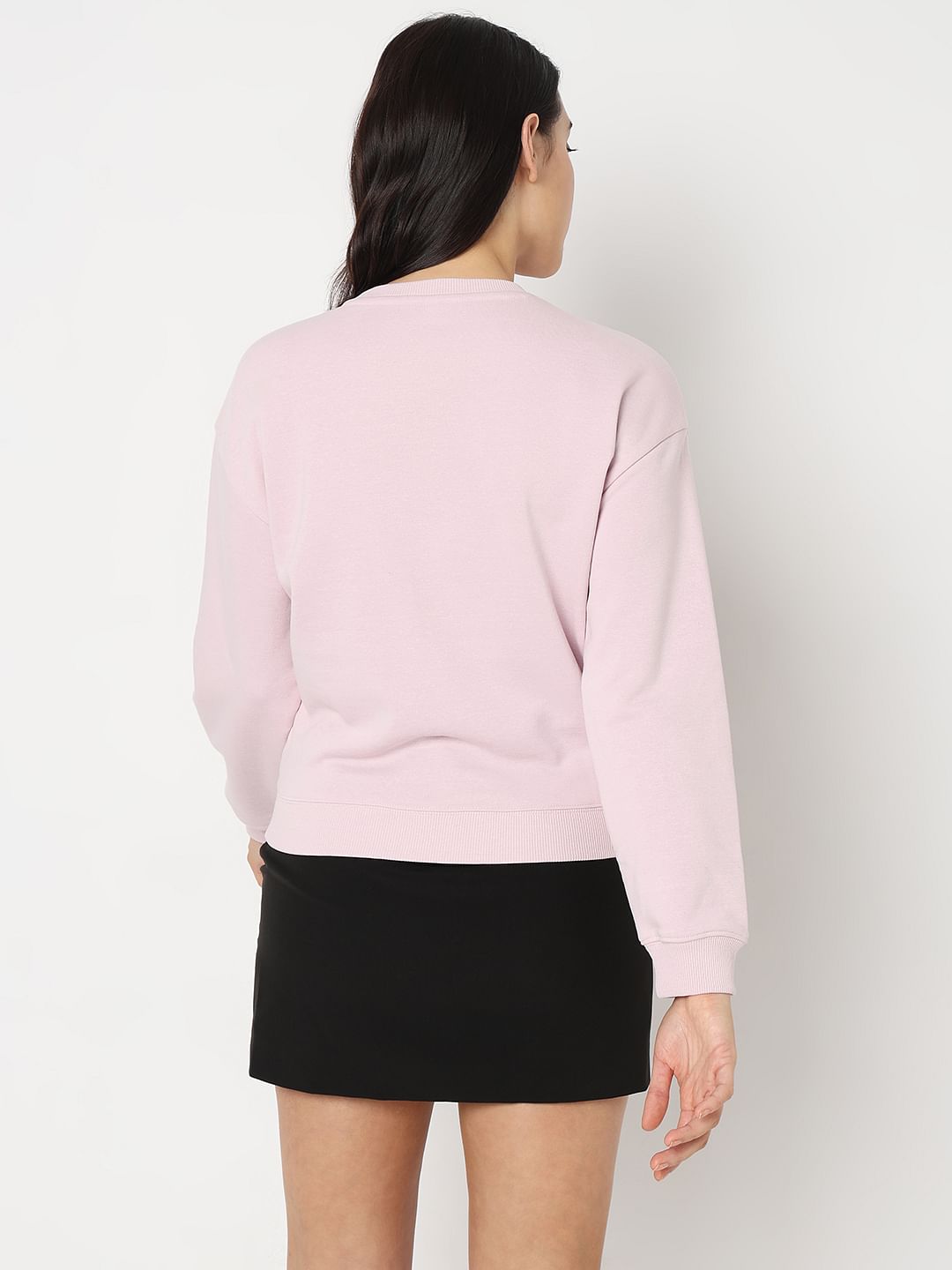 Orchid Pink Graphic Printed Sweatshirt