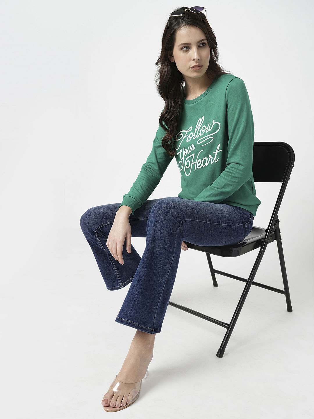 I.Scenery By Vero Moda Blue Mid Rise Bootcut Jeans