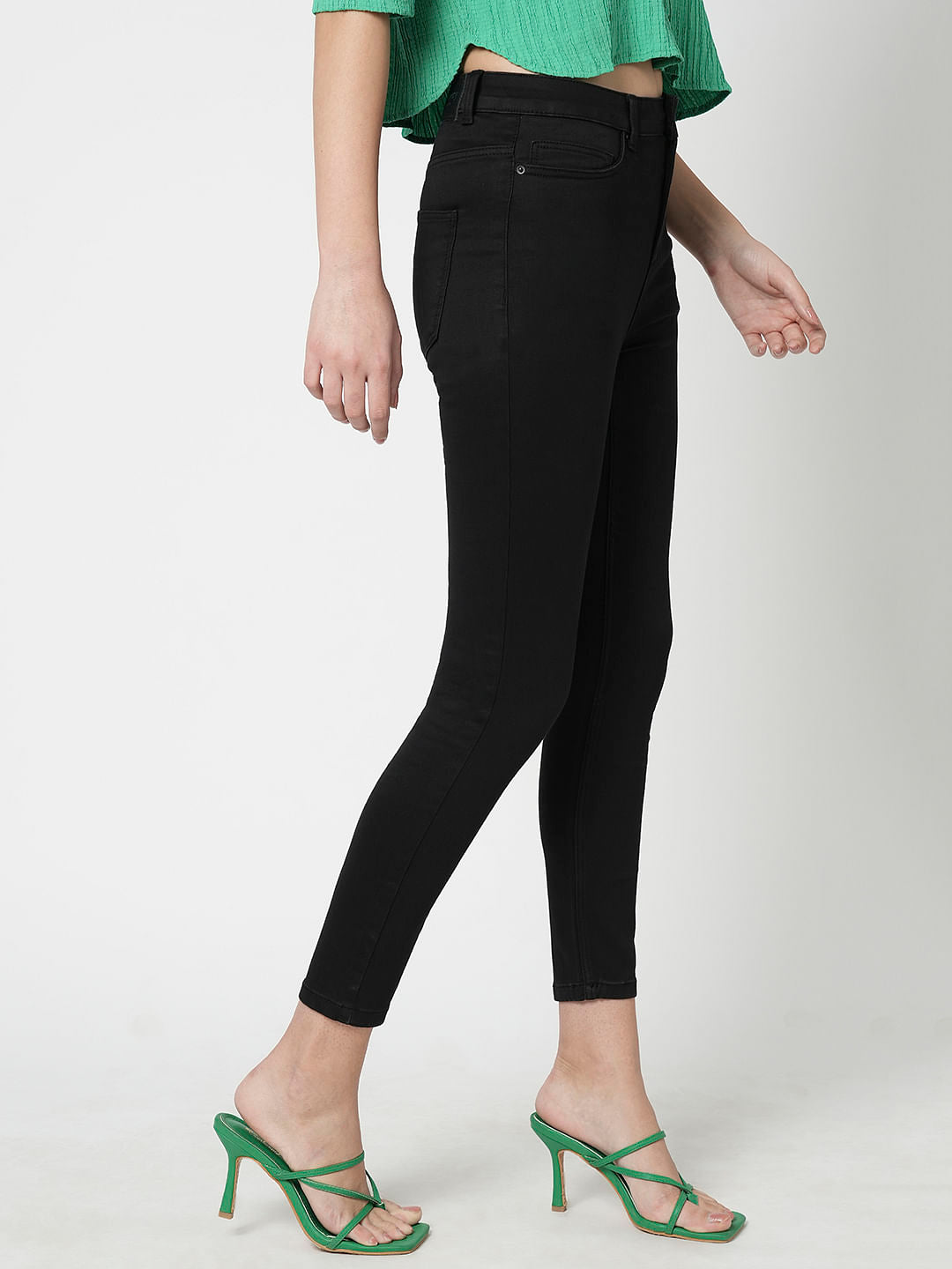 I.Scenery By Vero Moda Black High Rise Wendy Skinny Jeans