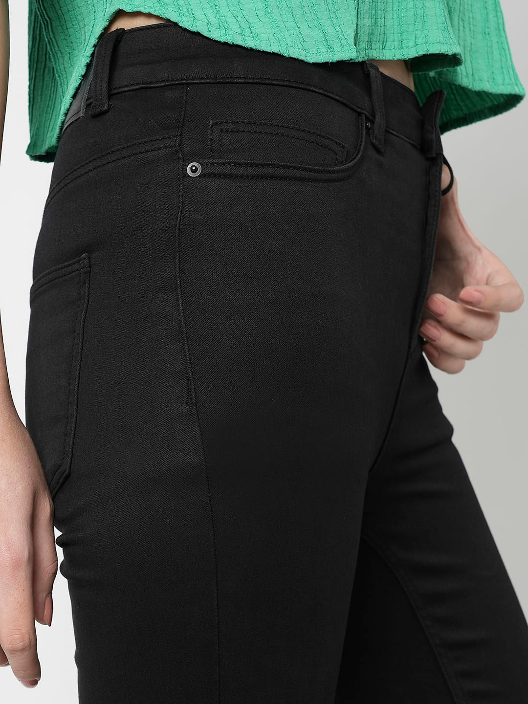 I.Scenery By Vero Moda Black High Rise Wendy Skinny Jeans