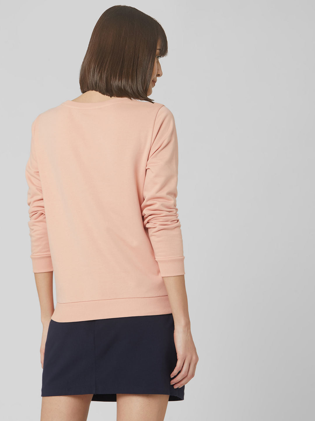 Pink Slogan Print Sweatshirt